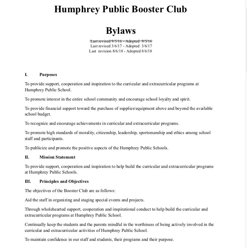 Booster Club Treasurer Report Template from www.humphreybulldogs.org